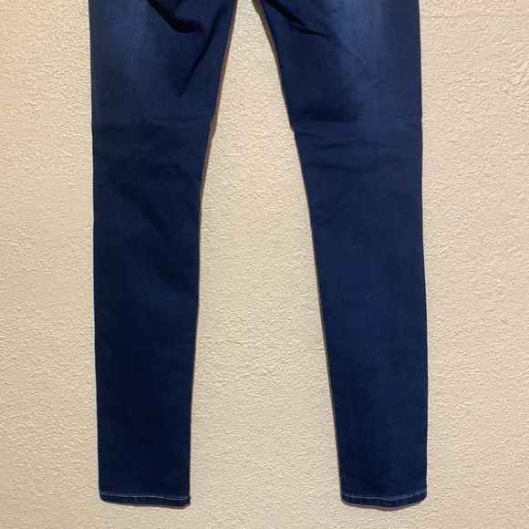 Bamboo Jeans Denim Blue Dark Wash Skinny  Mid Rise Stretchy Junior Size 1 - Picture 10 of 16